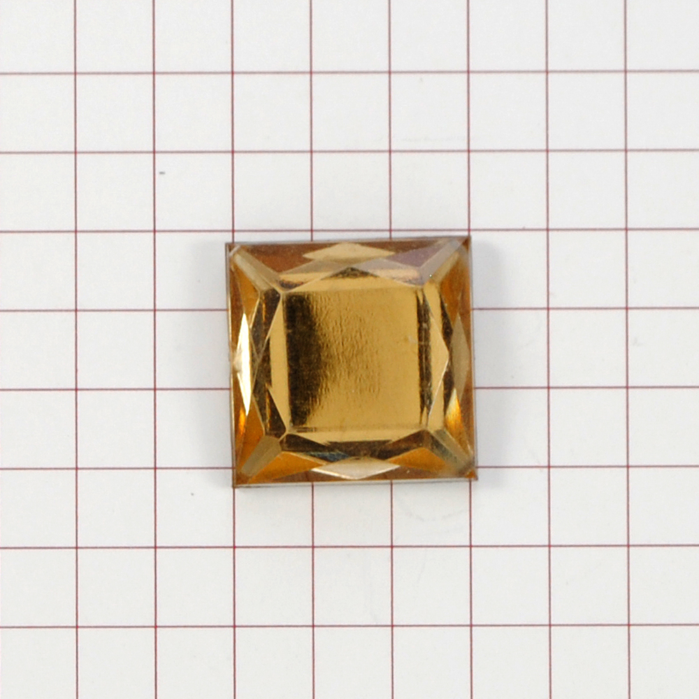 Стразы Д на клей, квадрат 16*16мм дымчат.янтарь 32, 1тыс.шт. Стразы на клей