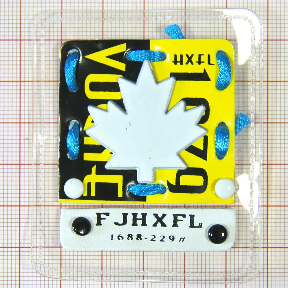 Лейба силиконовая A10588 55*65 FJHXFL Кленовый лист, белая, желтая, черная, синяя эмаль. Лейба Силикон