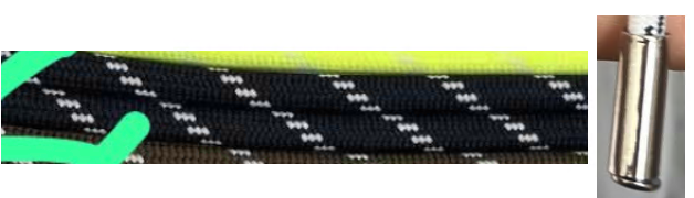 Шнур 5мм с металл наконечниками, 120см, темно-синий, никель, шт. Шнур