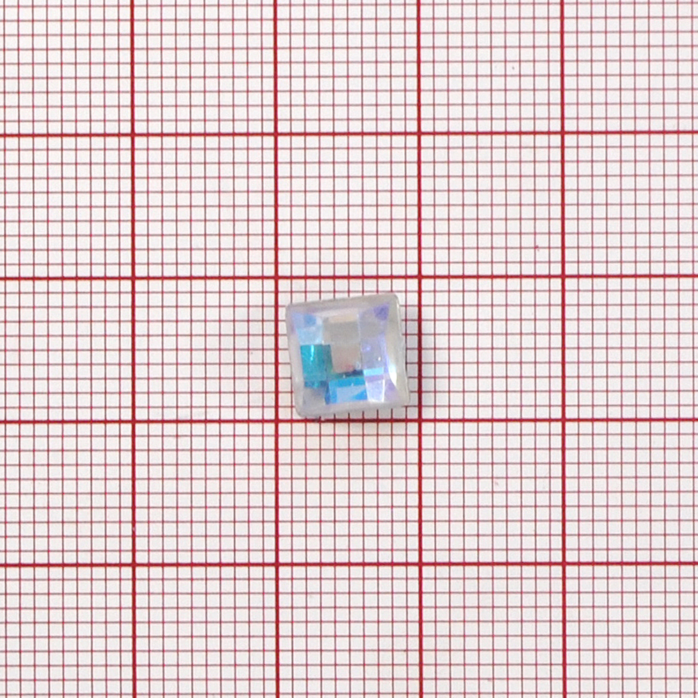 Стразы Д на клей, квадрат 8*8мм бел.хамелеон 38АВ, 1тыс.шт. Стразы на клей