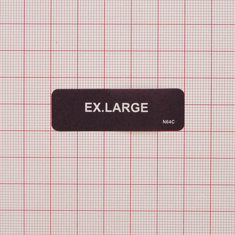Размерник самоклеящийся ExtraLarge 16*50мм, марсала /на листе 74шт/, 1000 шт,  уп. Размерник клеевой