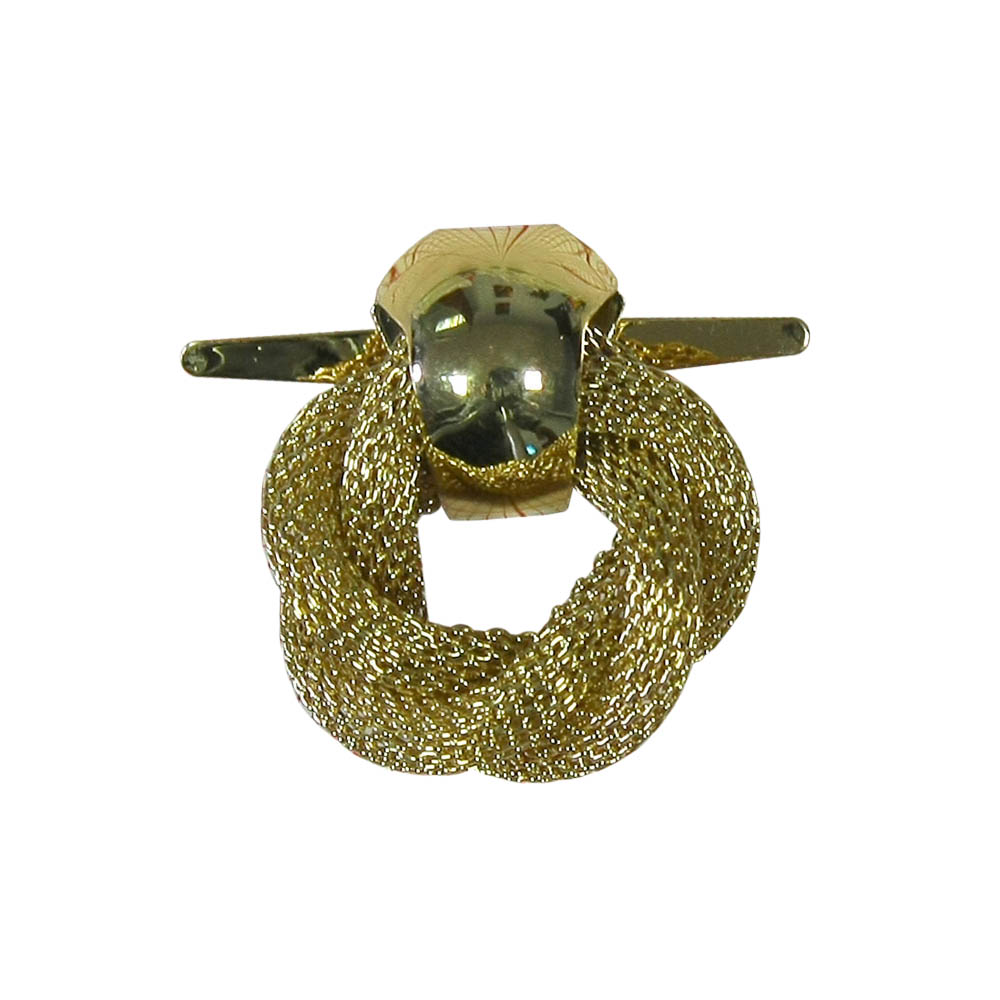 Краб металл Рогалик цепь-сетка 25*30мм GOLD, шт. Крабы Металл Геометрия Декор