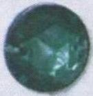 Стразы стеклянные пришивные №12 круглый зеленый (12мм), 1тыс.шт. Стразы пришивные