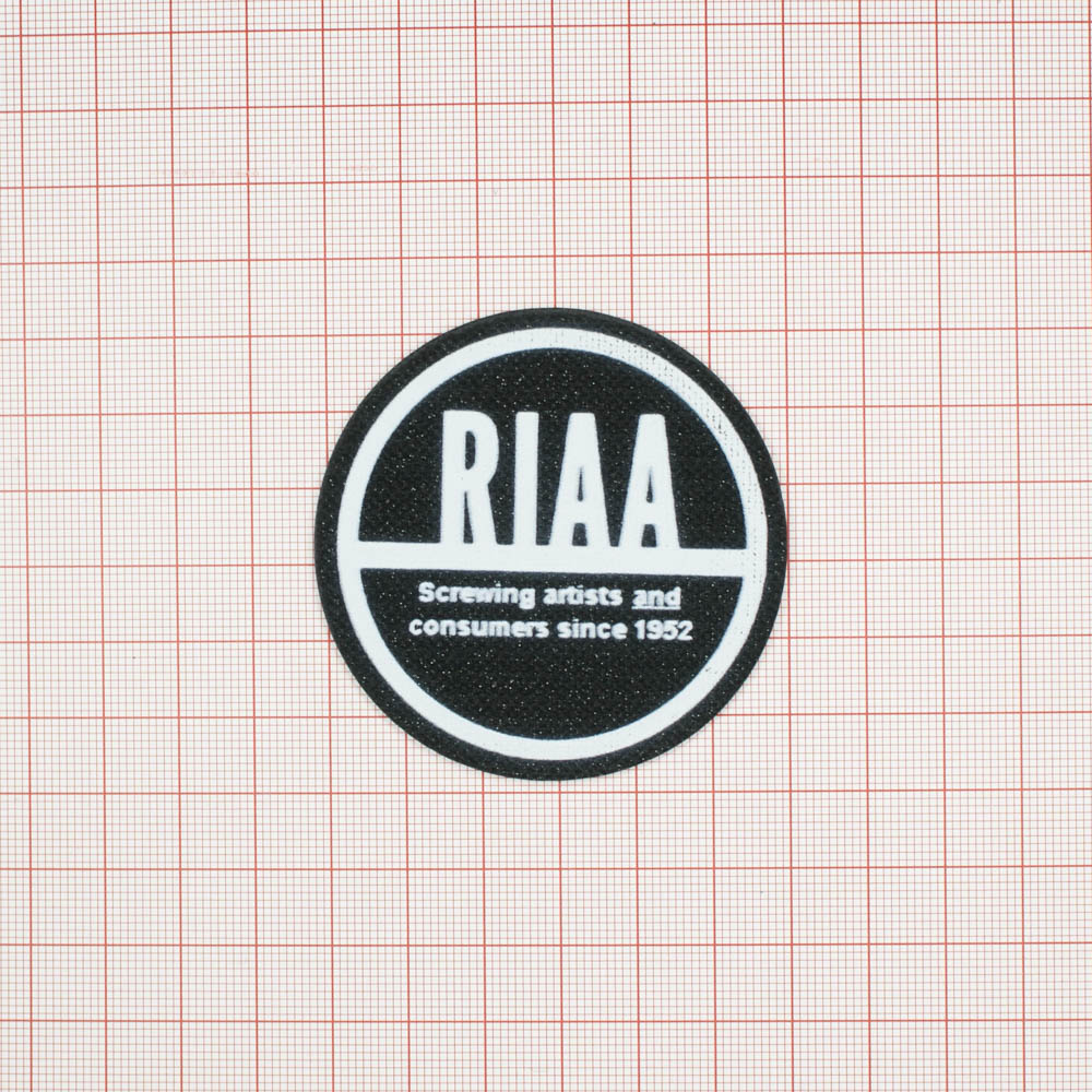 Лейба клеенка блестящая RIAA круглая 5,7см черно-серая, шт. Лейба Клеенка