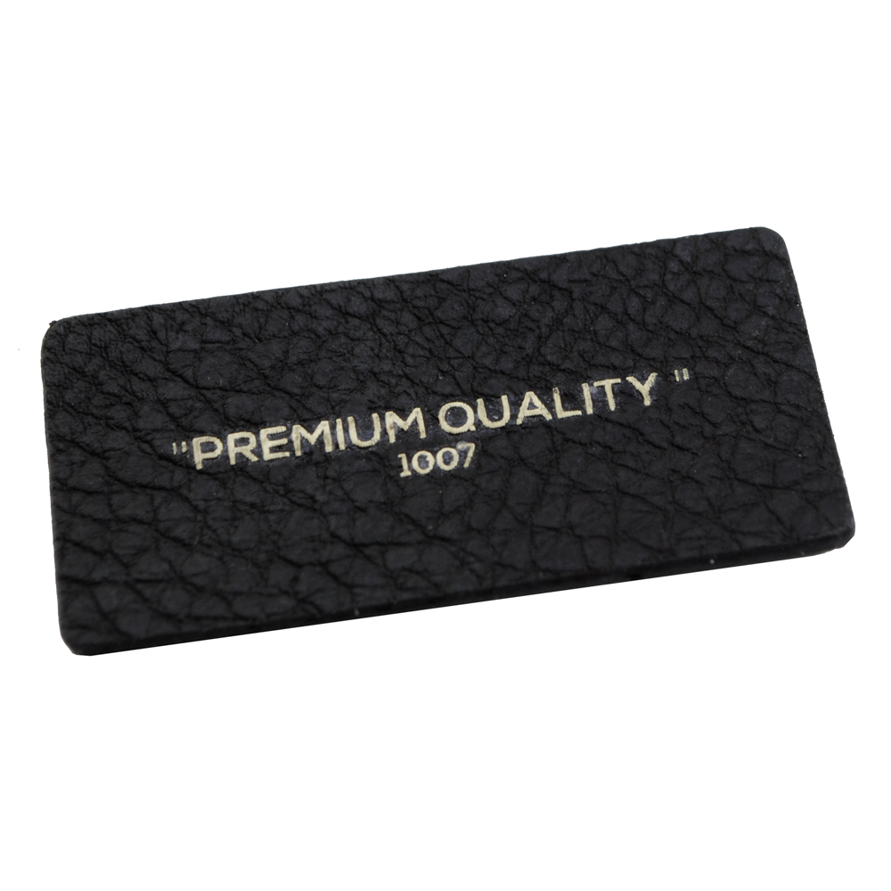 Лейба кожзам Premium quality, 5*2,5см, черный, бежевый, шт. Лейба Кожзам