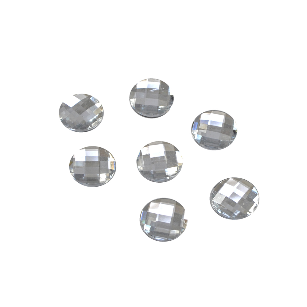 Стразы Д на клей, круг 16мм бел.кристал 38, 1тыс.шт. Стразы на клей