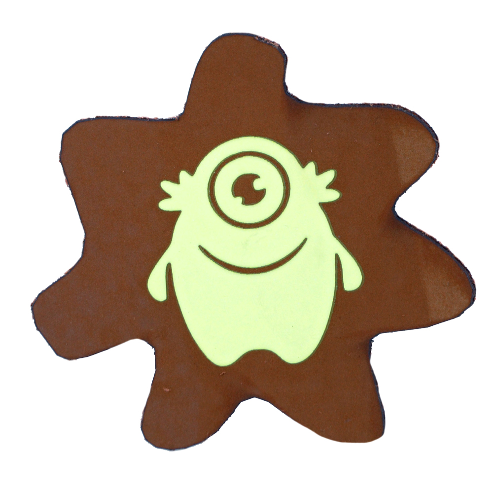 Аппликация композит, Монстр, 9*9,5см, нубук, лазер, DTF флуоресцент, шт. Аппликация композит