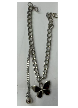 Цепочка с подвеской-бабочка, никель, шт. Украшения