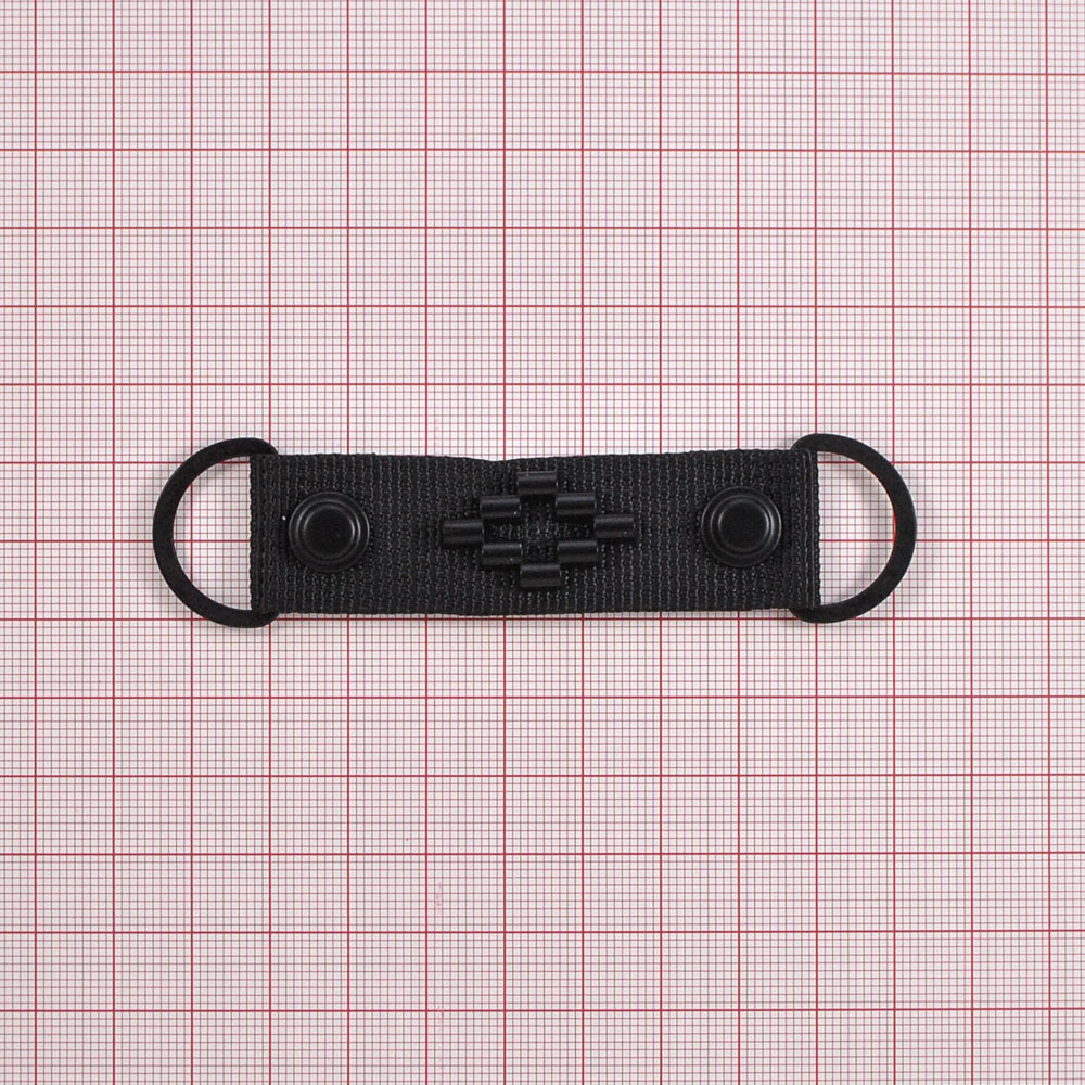 Перетяжка тканевая Ромб, 2,5*10см, черный, шт. Перетяжка ткань