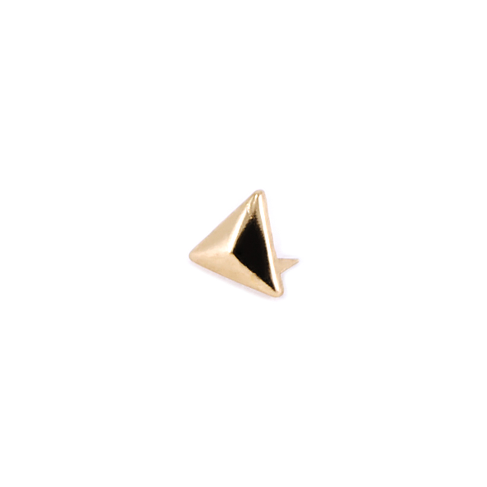 Краб металлический MS-14 треугольная пирамида 10*10мм GOLD / 1тыс.шт. Крабы Металл MS