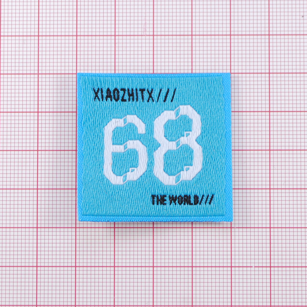 Лейба ткань "68", 4*3,9см, голубой, белый, шт. Лейба Ткань