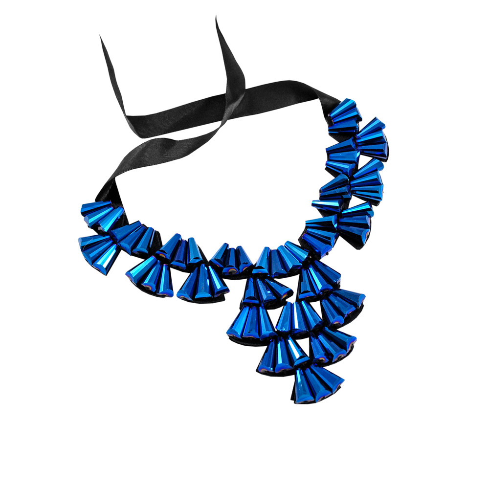 Воротник Пагода 2 уровня синие Колокольчики, шт. Воротники