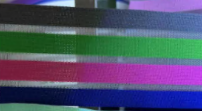 Тесьма 7 полос, фиолетовый, зеленый, розовый, синий, прозрачный 6,5см, ярд. Тесьма