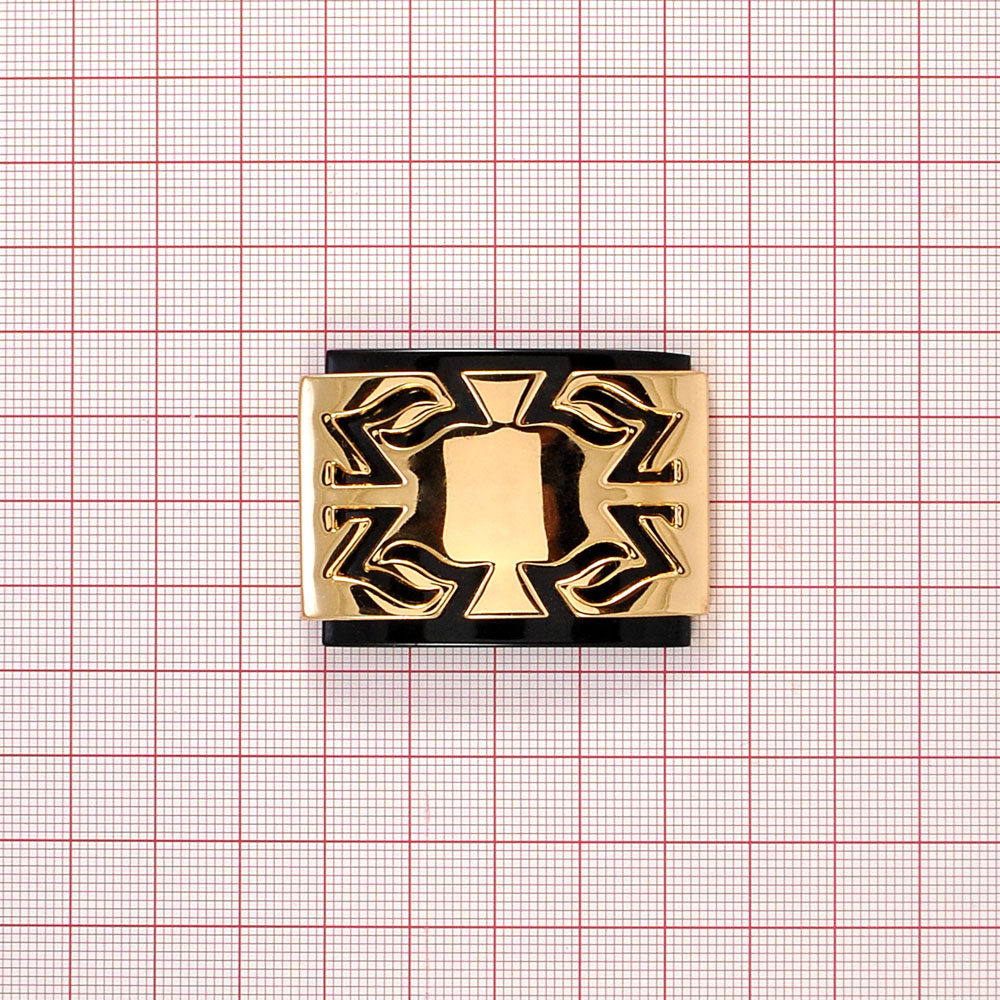 Краб металлический HY-В11139  50*35мм GOLD, черный, шт . Крабы Металл Геометрия