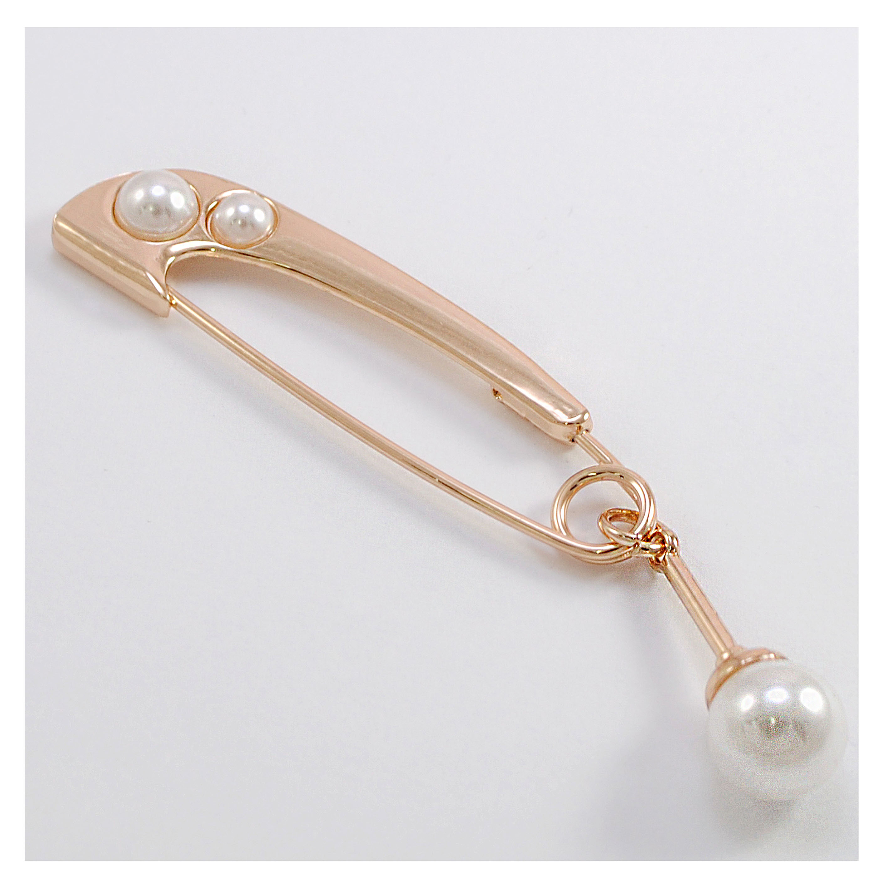 Булавка, две жемчужины, подвеска с жемчужиной, 6,7*1,6см, золото, шт. Булавки