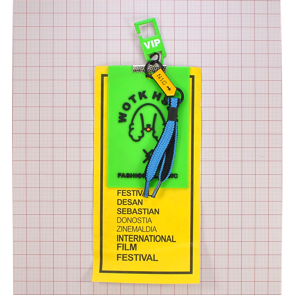 Подвеска резиновая  FESTIVAL, 16*8см, черный, желтый, зеленый, синий, шт. Подвески