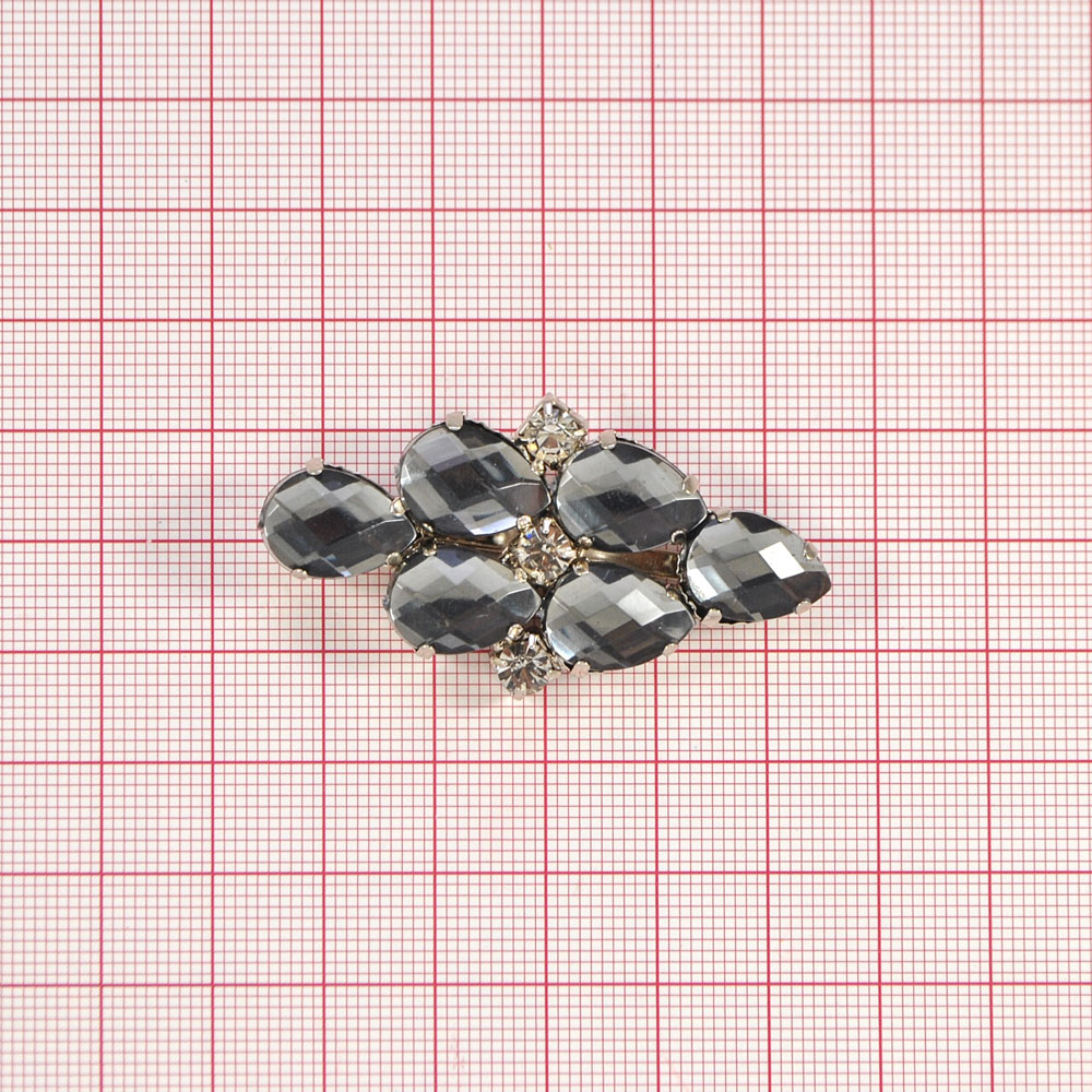 Краб металл HW-2369 краб NIKEL. Крабы Металл Стразы