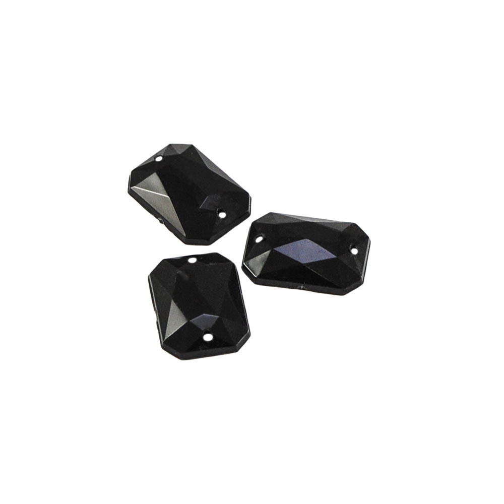 Стразы Д пришивн. многогран. 13*18мм черный 37, 1тыс.шт. Стразы пришивные