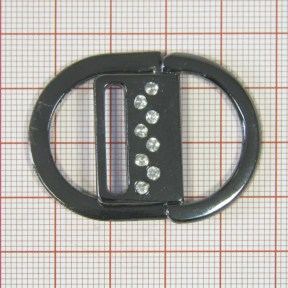 Перетяжка метал 8447 18мм BLACK NIKEL . Перетяжка металл