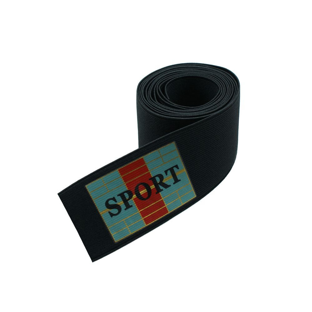 Тесьма SPORT-резинка 5см ЧЕРНАЯ ярд. Тесьма