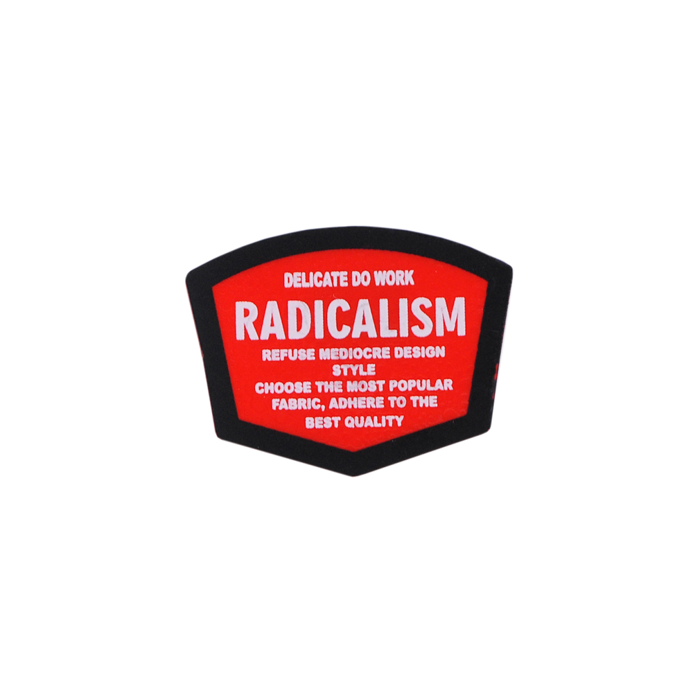 Лейба кожзам RADICALISM, 3*4см, черный, белый, красный, шт. Лейба Кожзам
