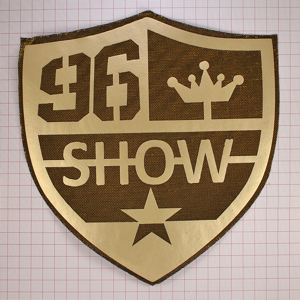 Аппликация клеевая кожзам SHOW 96 21.5*22.5см черная, золото шт. Аппликации клеевые Кожзам