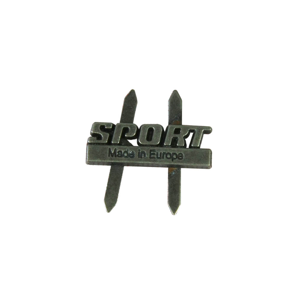 Краб металл SPORT, old silver, 2,5*0,8см, шт. Крабы Металл Надписи, Буквы