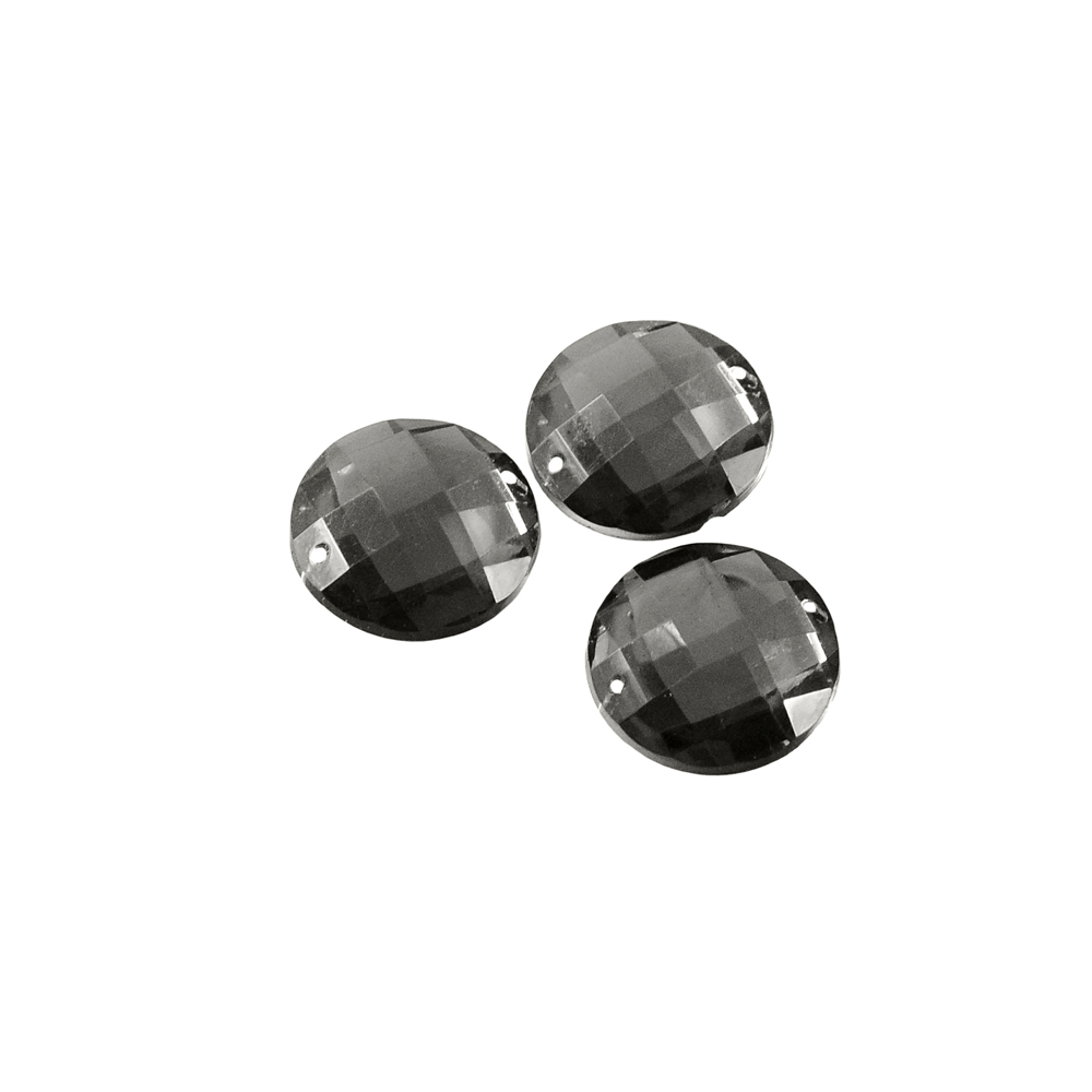 Стразы Д пришивн. круг 22мм серый 6, 1тыс.шт. Стразы пришивные