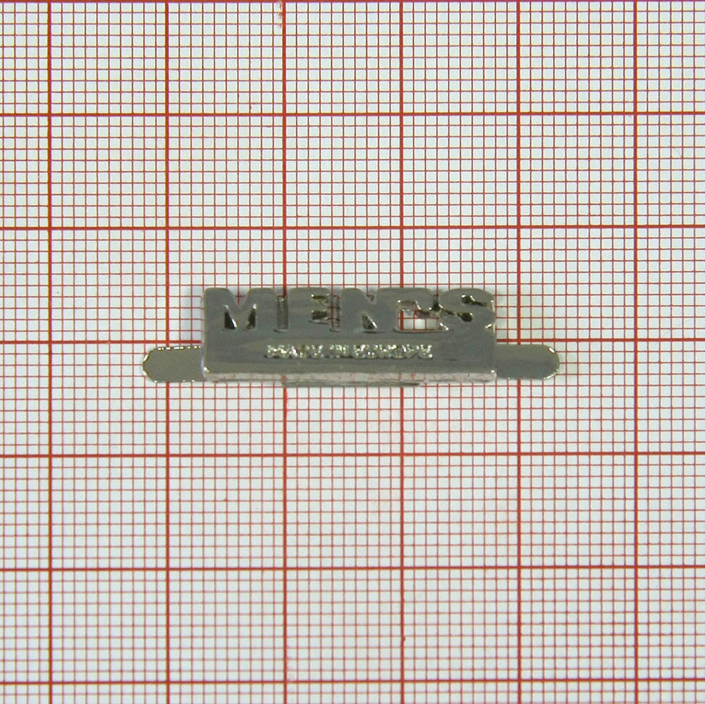Краб металл MEN'S, nikel, 2,5*0,8см, шт. Крабы Металл Надписи, Буквы