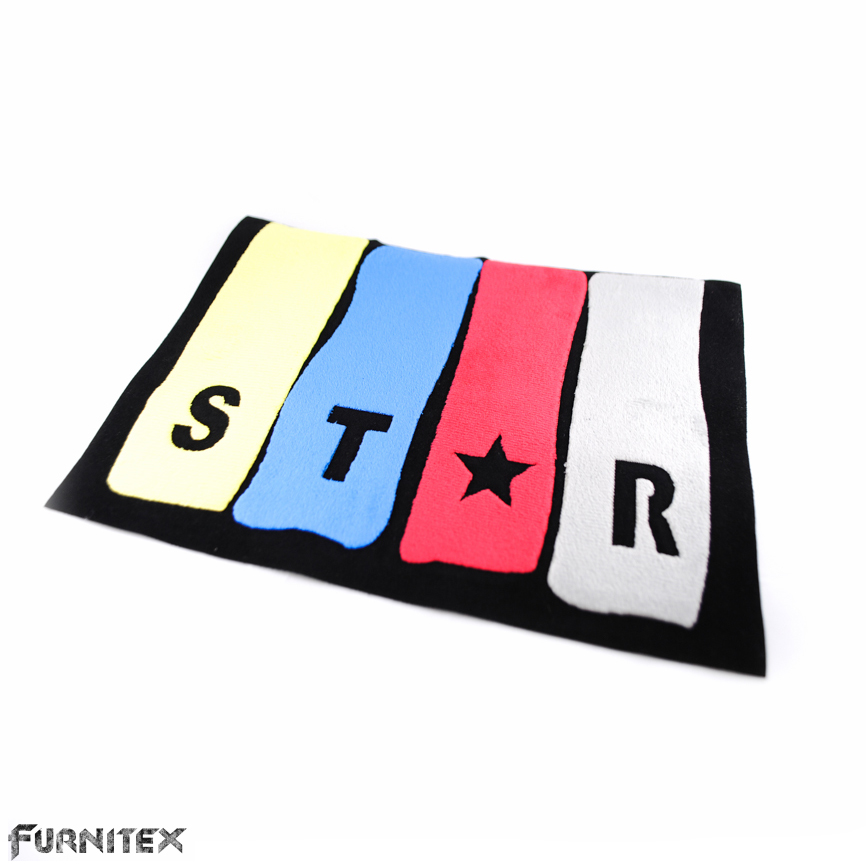 Нашивка махровая STAR 24*19см, черный, желтый, красный, серый, шт. Нашивка Махровая