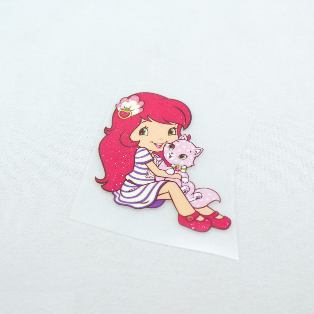 Термоаппликация Девочка с котом 5,3*4,5см, шт. Термопереводки Детские