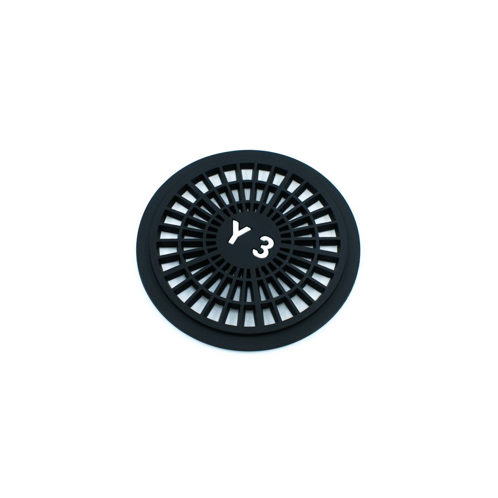 Лейба резиновая Y-3 8см круглая черный, белый. Лейба Резина