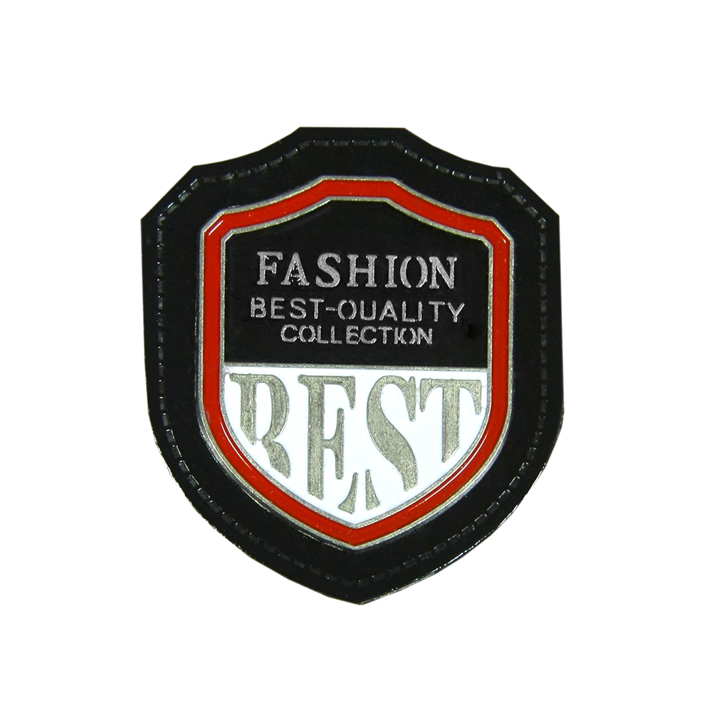 Лейба кожзам A8366 42*49мм Fashion BEST, эмаль. Лейба Кожзам