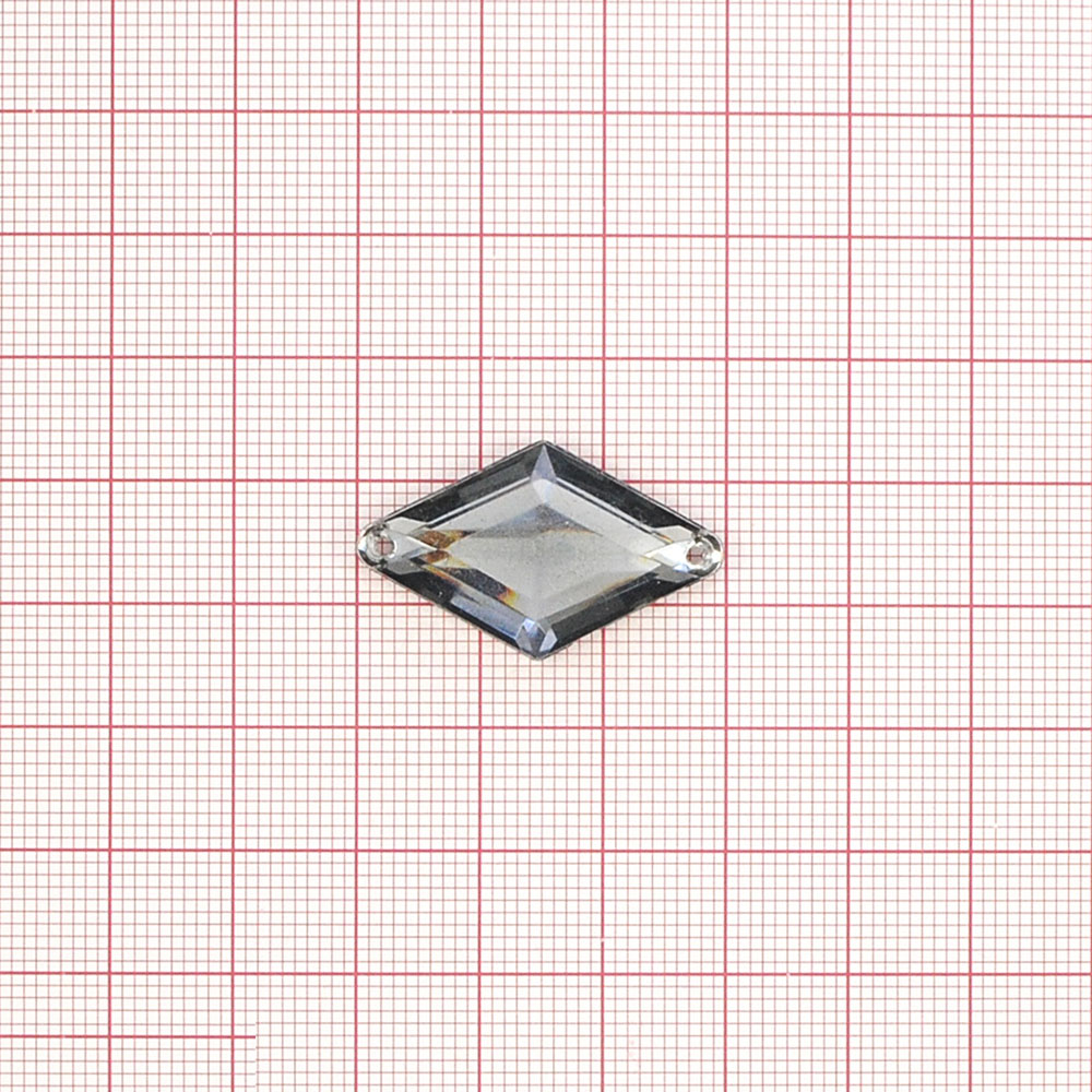 Стразы Д пришивн. ромб 18*30мм серый 6, 1тыс.шт. Стразы пришивные