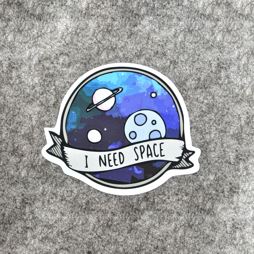 Термоаппликация №13-6 I need space (планеты) синяя 80*95мм, шт. Термопереводки Ассорти