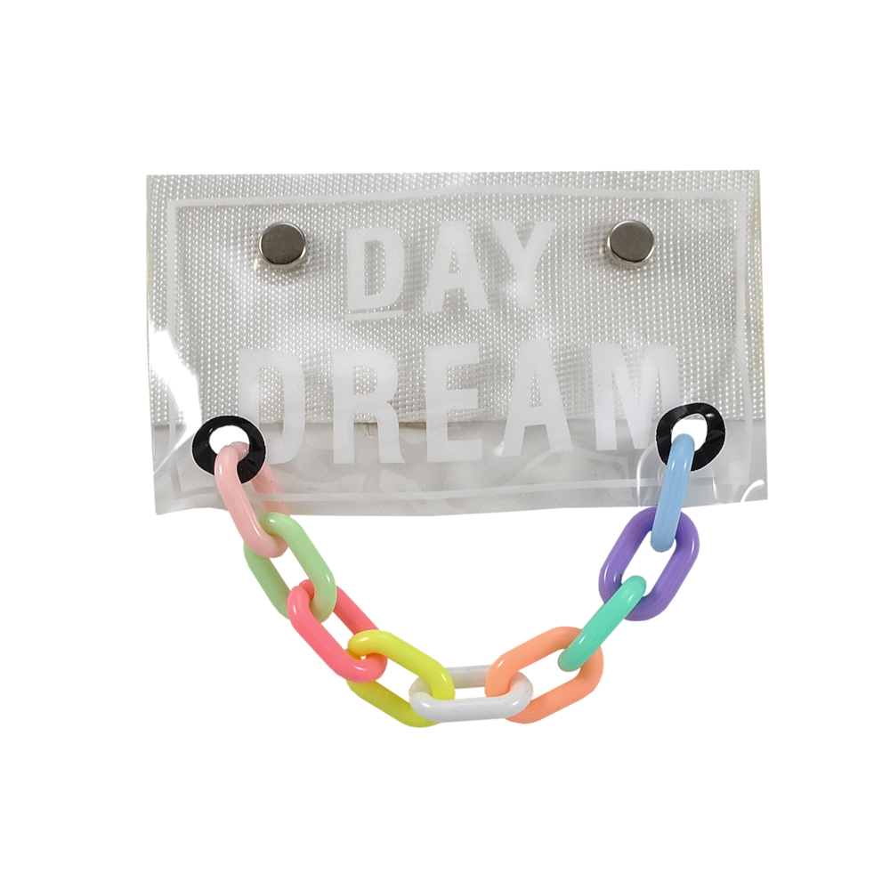 Лейба клеенка c цепочкой, Day Dream, 4,5*7,5см, белый., шт. Лейба Клеенка