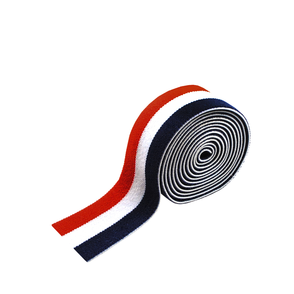 Резинка Франция 3см сине-бело-красная без лого, ярд. Резинка