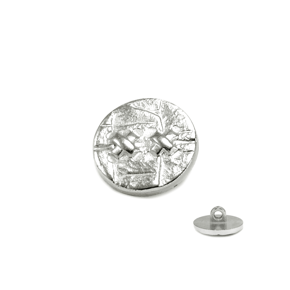 Пуговица TR №261 nik 17мм. Пуговица металлизированная