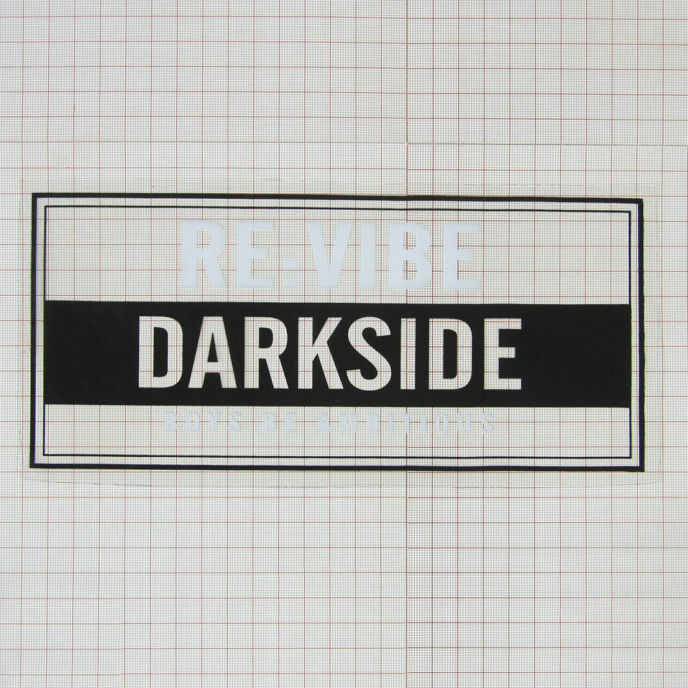 Аппликация клеенка пришивная прозрачная Darkside 25*12см бело-черное лого, шт. Аппликации Пришивные Резина, Силикон