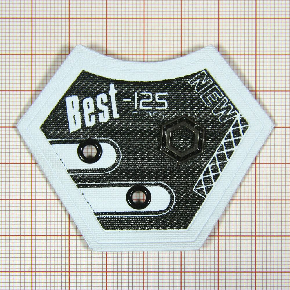 Лейба п/у Best-125 6-ти угольная белая  шт. Лейба Кожзам