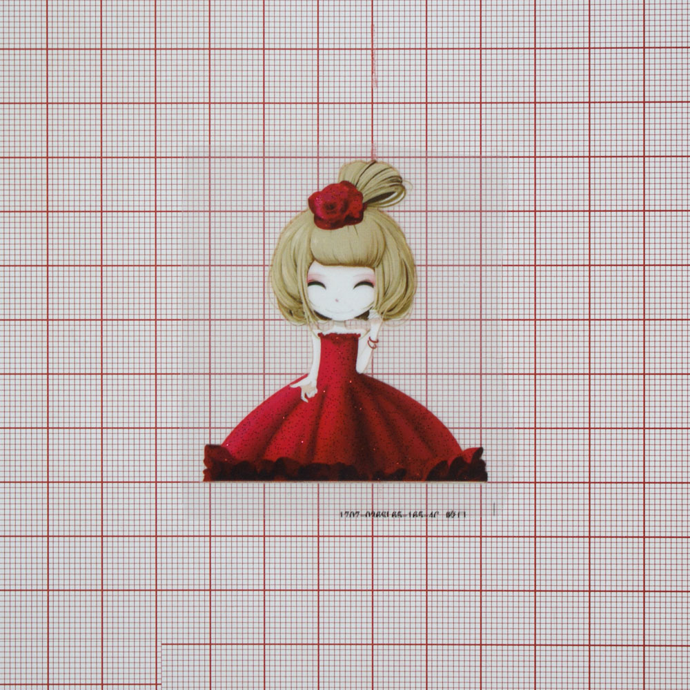 Термоаппликация Девочка роза маленькая 5,2*6см, красная, шт. Термопереводки Детские