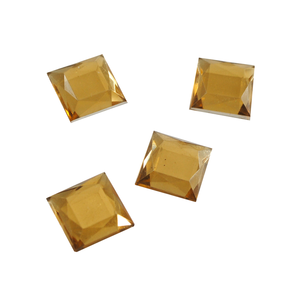 Стразы Д на клей, квадрат 16*16мм дымчат.янтарь 32, 1тыс.шт. Стразы на клей