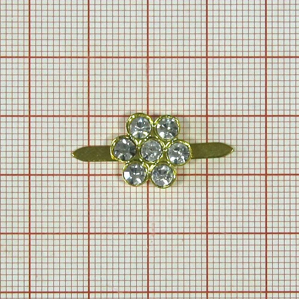 Краб металл8438 /краб/ цветок маленький GOLD, шт. Крабы Металл Цветы, Жуки