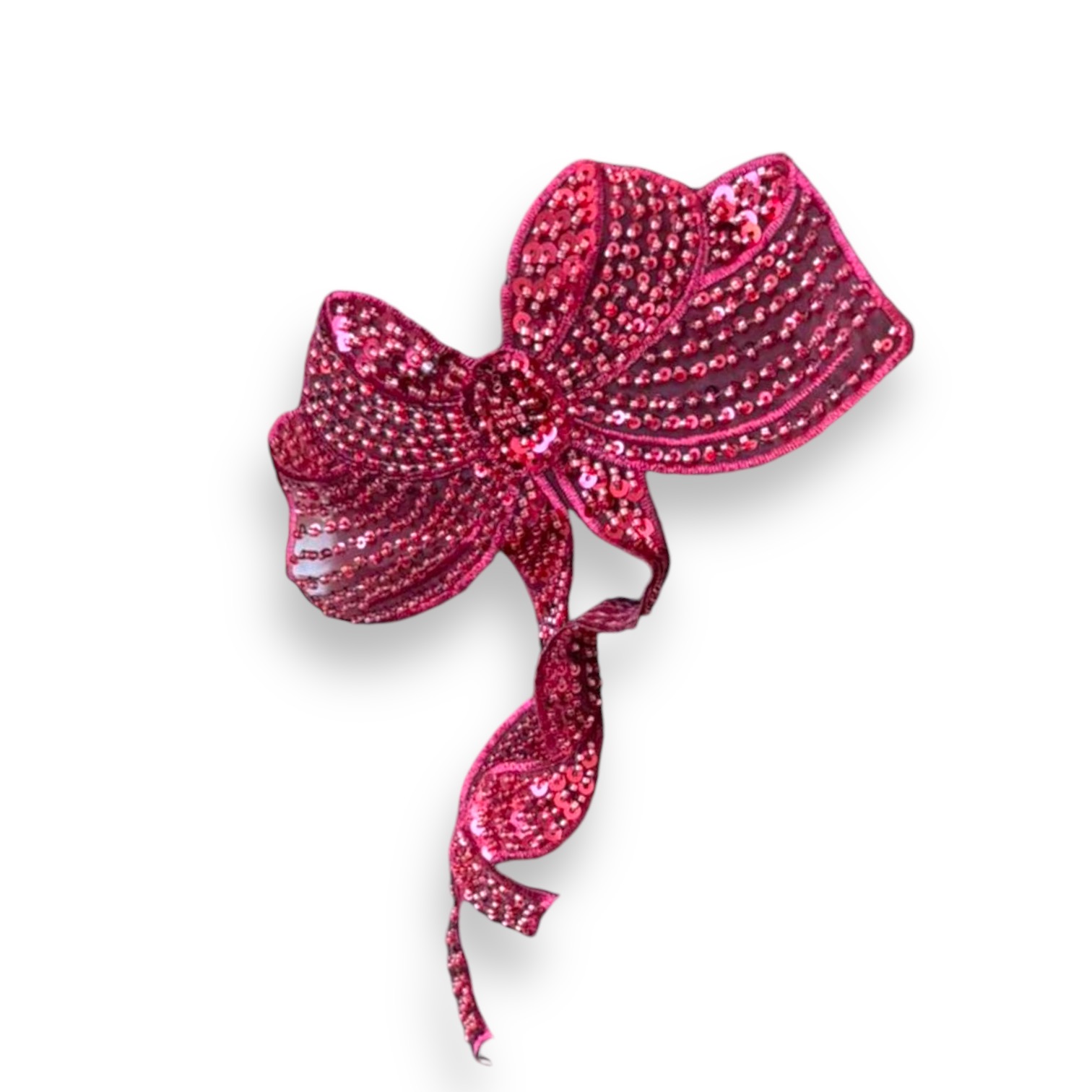 Аппликация тканевая пришивная Бант, красный, шт. Аппликации Пришивные Цветы Банты