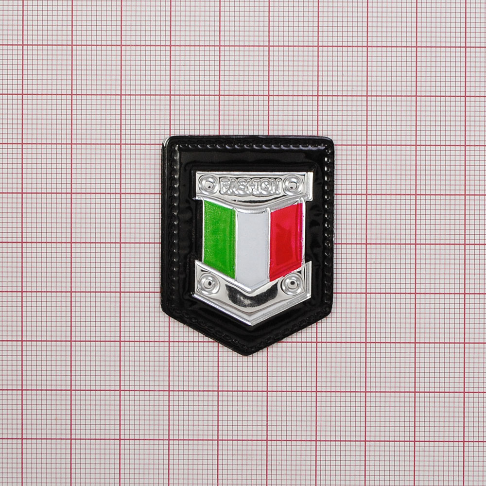 Лейба кожзам A7523 35*45мм Fashion Italy. Лейба Кожзам