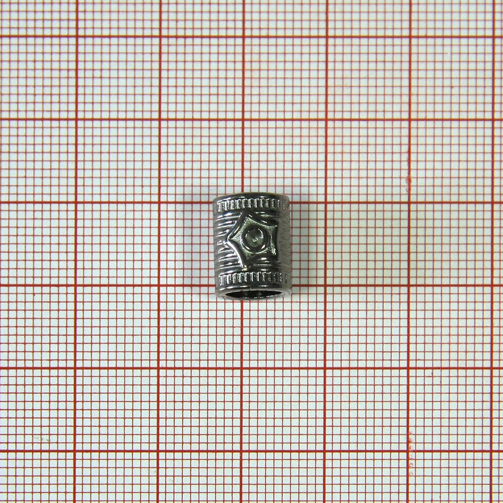 Наконечник металлический № 1 BLACK NIKEL 1т.шт. Фиксаторы, наконечники