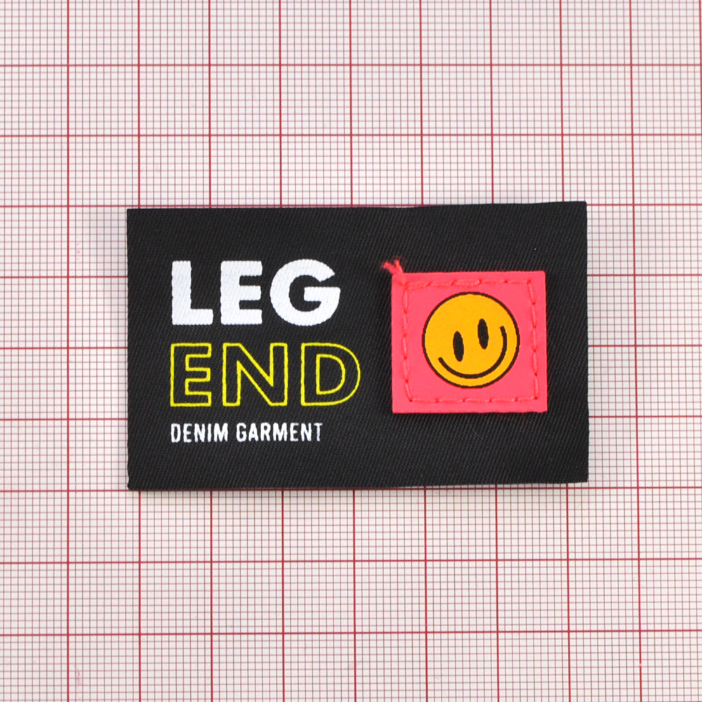 Лейба ткань LEGEND, 4*6,5см, черный, белый, желтый, розовый, шт. Лейба Ткань