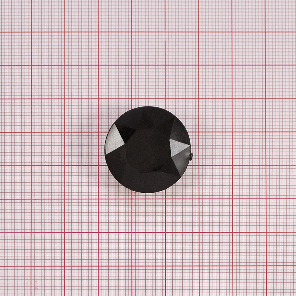 Пуговица Кристалл 3143 25мм черная круглая, шт. Пуговица Акрил, Кристалл