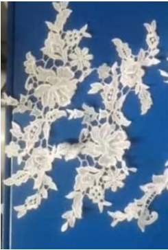 Аппликация декор Цветочное кружево, белый, шт. Аппликации Пришивные Цветы Банты