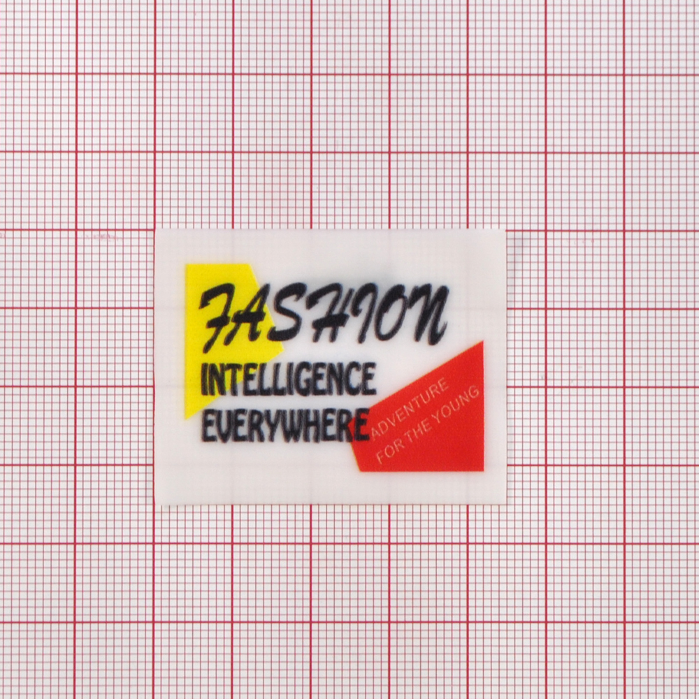 Лейба клеенка Fashion, 3.5*4,5см, черный, желтый, красный, шт. Лейба Клеенка